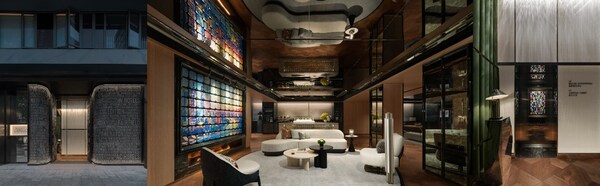 万豪旅享家品牌展示中心入口、会客厅、电梯厅