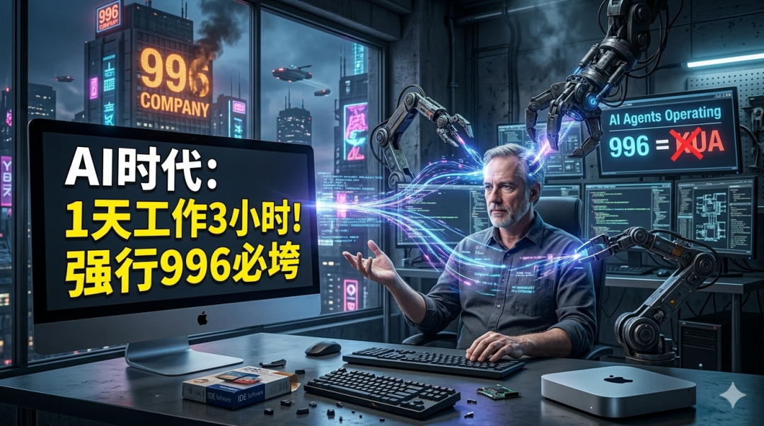 硅谷大佬警告：AI 提效百倍，强行996的公司离垮掉不远了