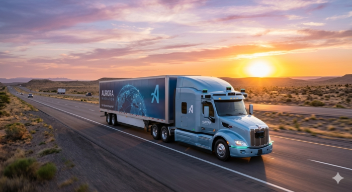 Aurora 自动驾驶卡车完成 1600公里不间断运输，横跨美国“阳光带”