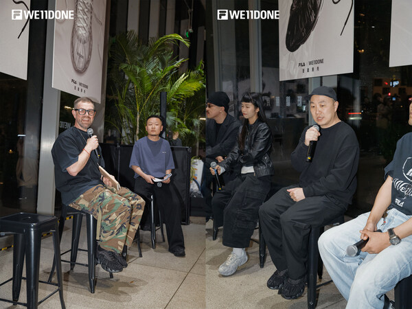 FILA 鞋履创意总监 Robbie Fuller 和DOE联合创始人 Himm 现场分享本次联名VETTA「V头鞋」线下首发合作机缘