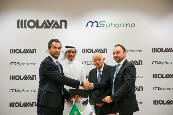 The signing ceremony marks a new phase of collaboration between MS Pharma and Olayan Financing Company. The signing ceremony marks a new phase of collaboration between MS Pharma and Olayan Financing Company.