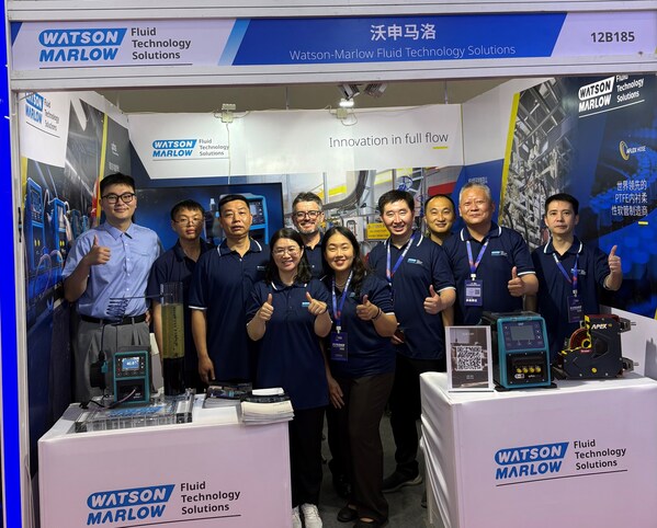沃申马洛团队展示用于锂电行业的Qdos计量泵, Qdos H-FLO大流量计量泵, Bredel APEX软管泵