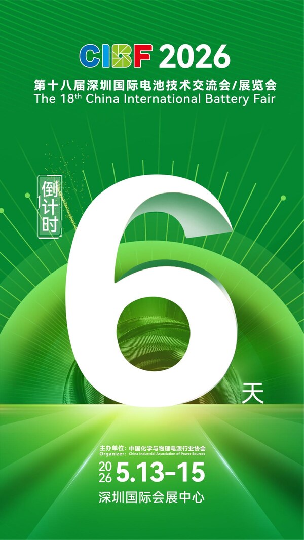 倒计时6天,5月13-15日CIBF2026与您相约深圳国际会展中心,不见不散! 倒计时6天,5月13-15日CIBF2026与您相约深圳国际会展中心,不见不散!