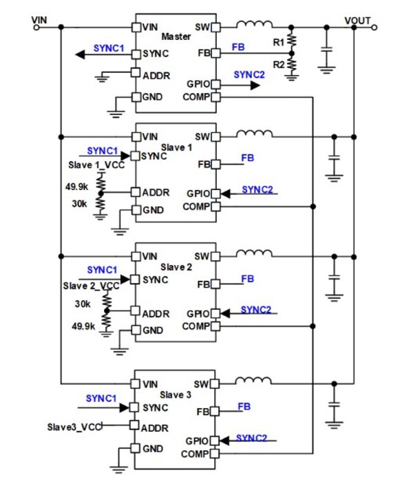 MP8887 四相并联应用原理图