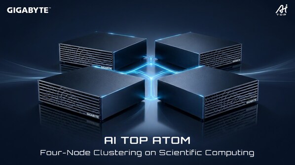 技嘉展示 AI TOP ATOM 四机串联集群,以科学运算验证地端 AI 扩展能力