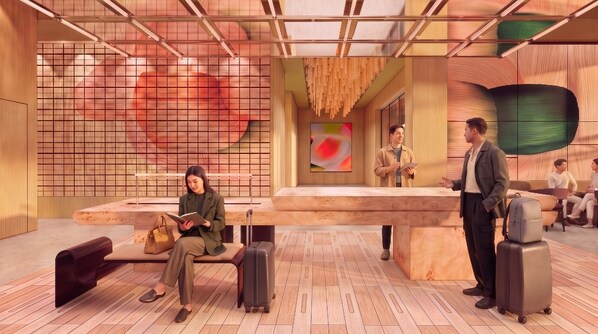 希尔顿探泊酒店前台（效果图）