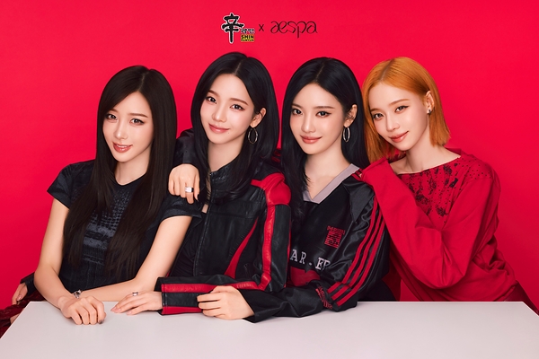 农心携手aespa推出第二波全球辛拉面宣传活动，传递