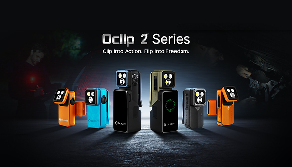 Olight畅销夹灯焕新升级:Oclip 2系列可旋转、可倾斜,精准照亮所需位置